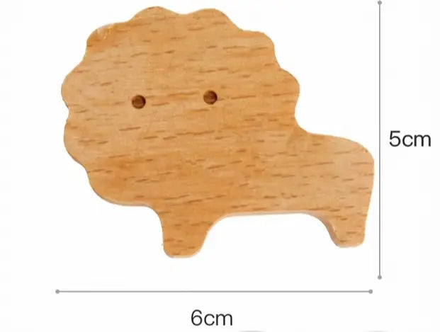 Solid Wood Animal Wall Hook – Decorative Key & Coat Hanger Brownstick