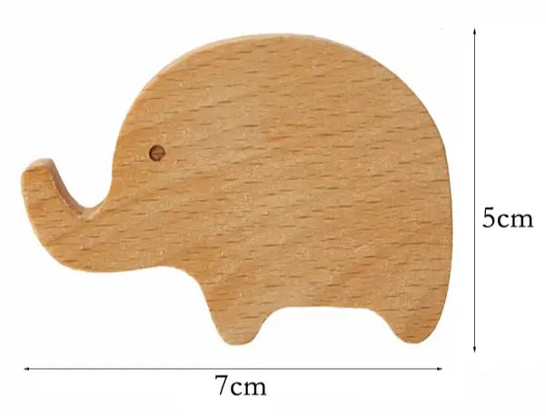 Solid Wood Animal Wall Hook – Decorative Key & Coat Hanger Brownstick