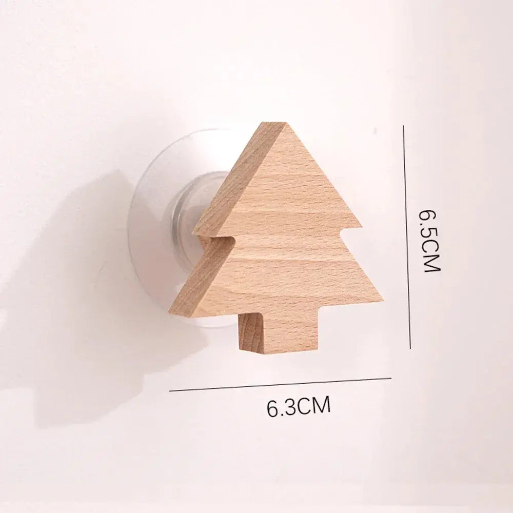 Solid Wood Animal Wall Hook – Decorative Key & Coat Hanger Brownstick