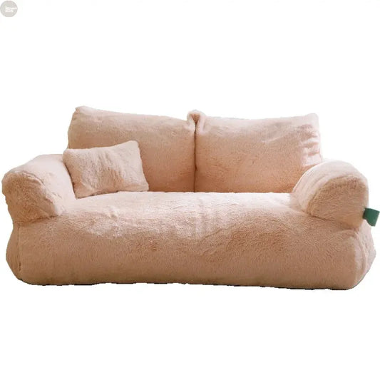 Super Soft Detachable Cat & Dog Bed – Warm, Washable, Non-Slip Sofa for Small Pets Brownstick