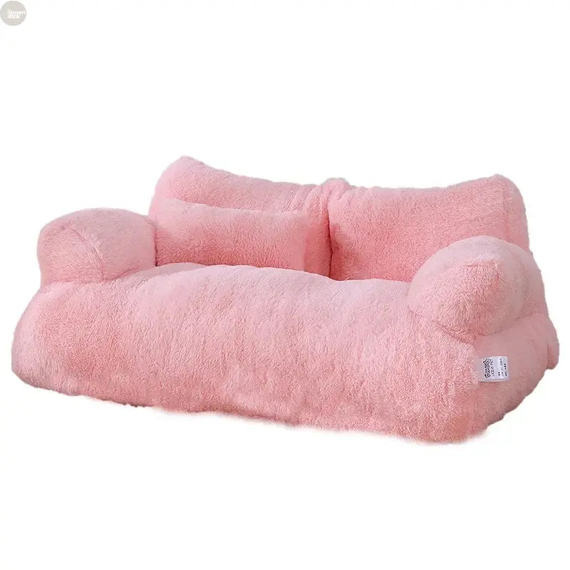 Super Soft Detachable Cat & Dog Bed – Warm, Washable, Non-Slip Sofa for Small Pets Brownstick