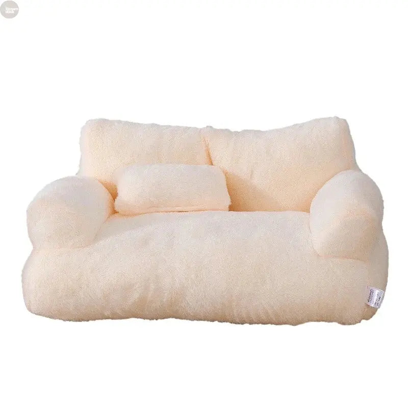 Super Soft Detachable Cat & Dog Bed – Warm, Washable, Non-Slip Sofa for Small Pets Brownstick