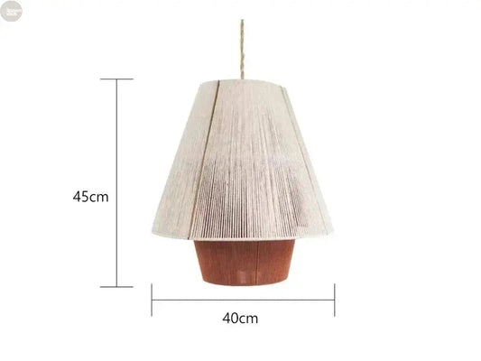 Tall Cone Hemp Pendant Light - Eco-Friendly Ceiling Fixture Brownstick