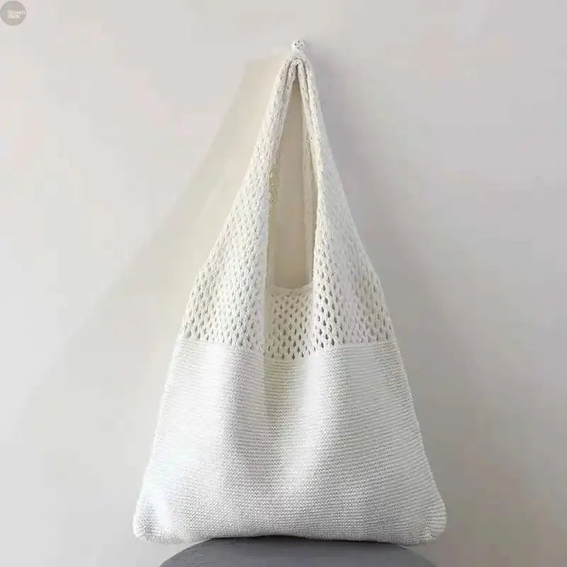 Vintage Hollow Woven Underarm Shoulder Bag for Women - Brownstick