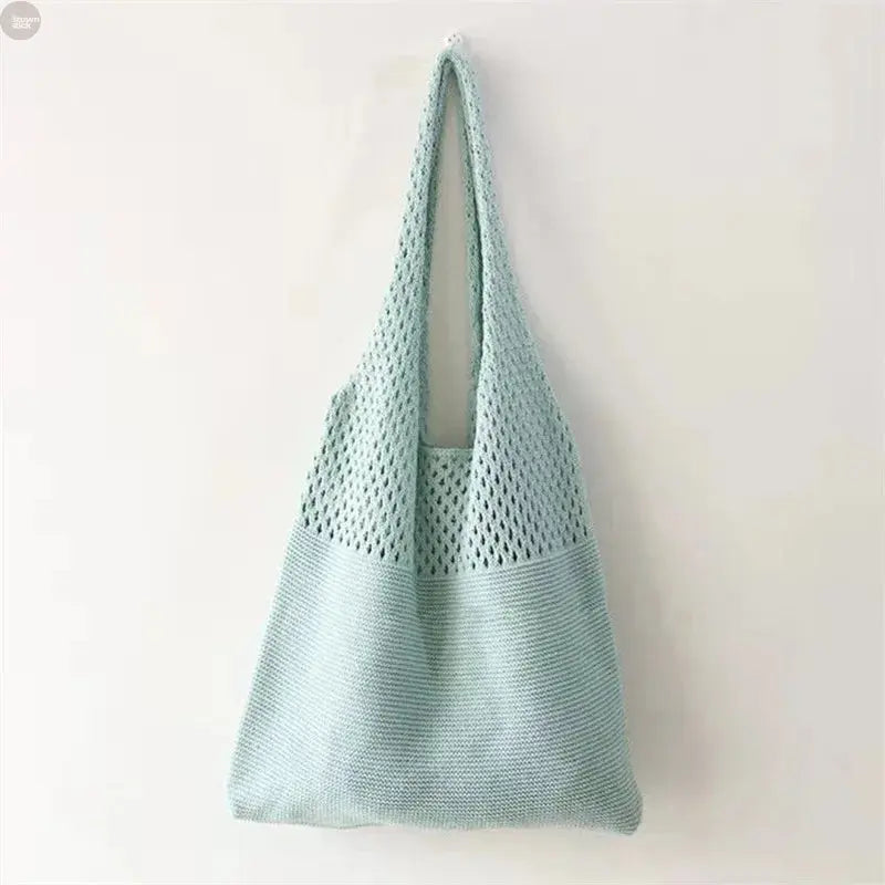 Vintage Hollow Woven Underarm Shoulder Bag for Women Brownstick