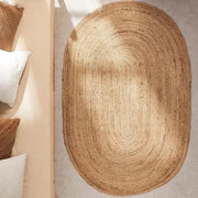Wabi-Sabi Style Natural Jute Hand-Woven Living Room Carpet Brownstick