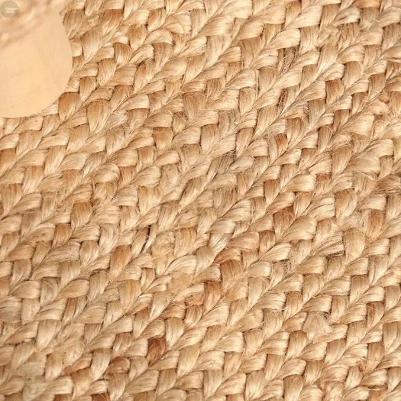 Wabi-Sabi Style Natural Jute Hand-Woven Living Room Carpet Brownstick