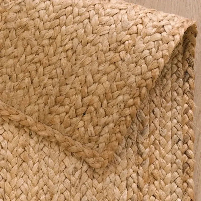 Wabi-Sabi Style Natural Jute Hand-Woven Living Room Carpet Brownstick