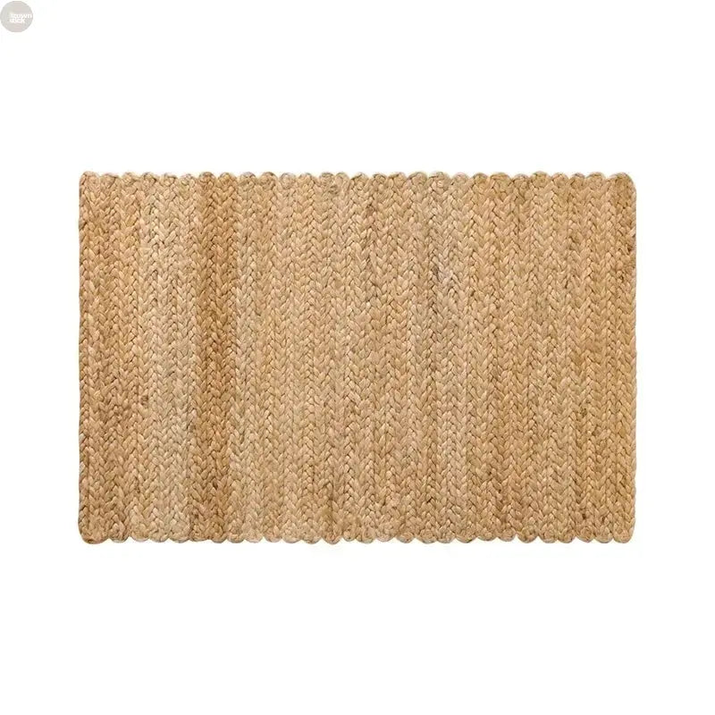 Wabi-Sabi Style Natural Jute Hand-Woven Living Room Carpet Brownstick