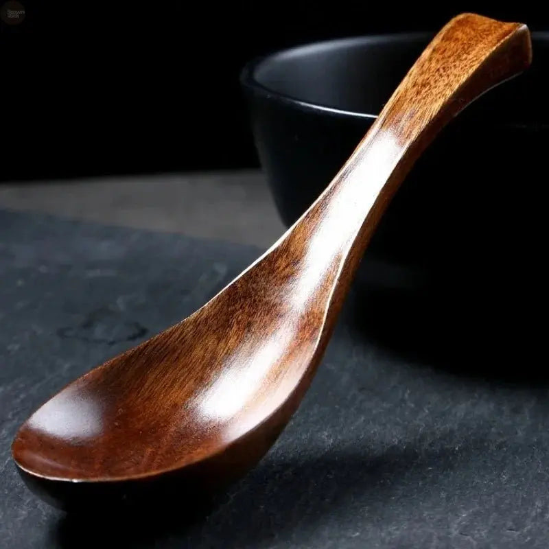 Wooden Spoon Set - Long & Short Handles for Cooking & Serving - Brownstick