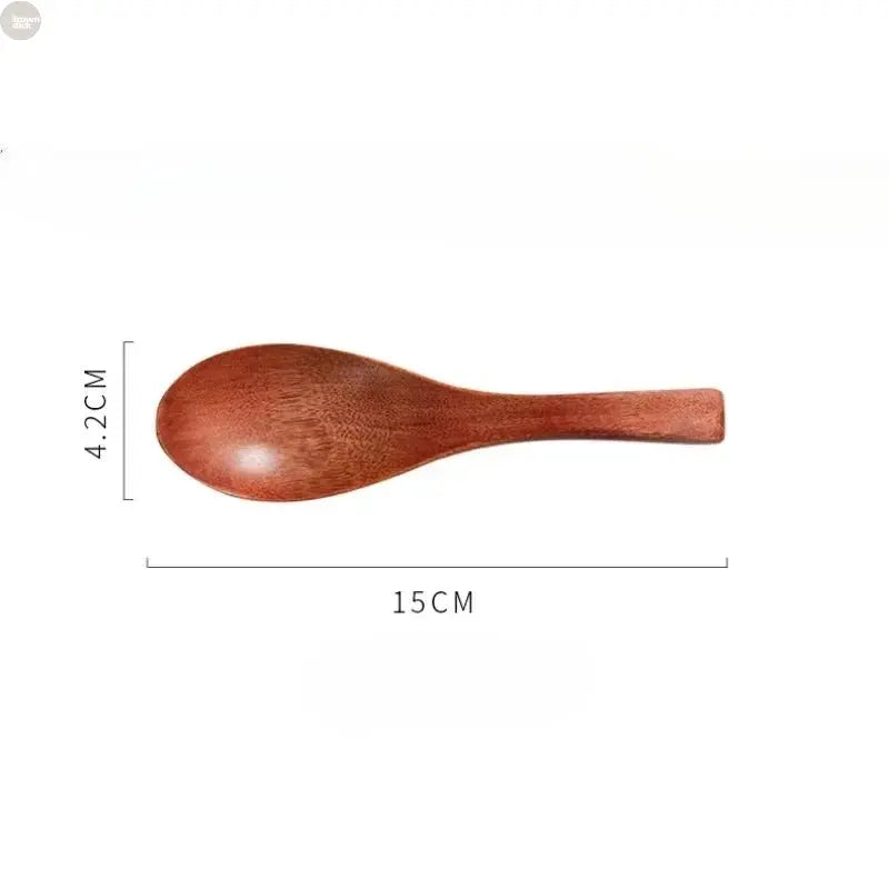 Wooden Spoon Set - Long & Short Handles for Cooking & Serving - Brownstick
