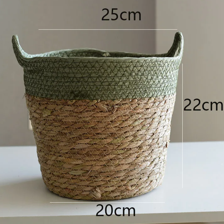 Natural Handwoven Rattan Storage Basket Brownstick
