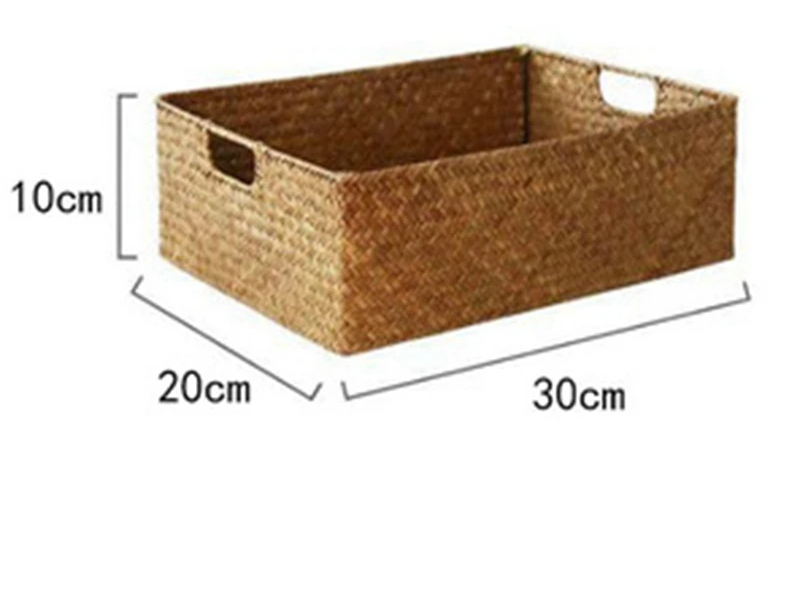 Large Handwoven Seagrass Basket – Natural Wicker Storage Organizer