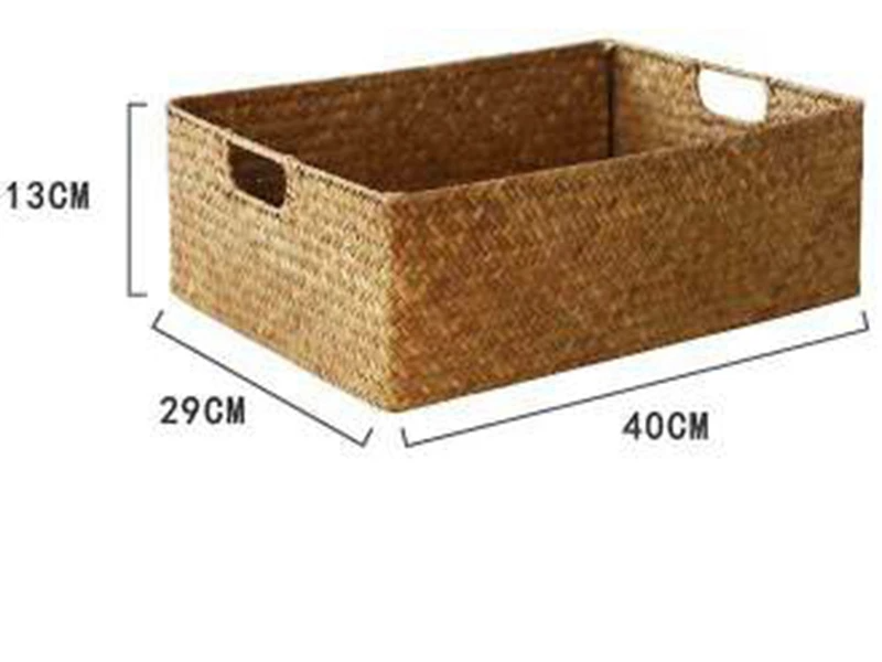 Large Handwoven Seagrass Basket – Natural Wicker Storage Organizer