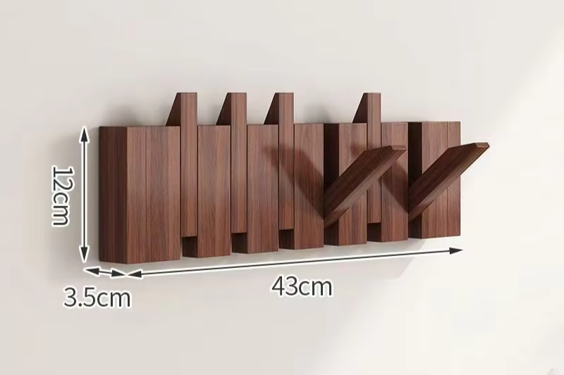 Nordic Wooden Piano Key Wall Hook Brownstick