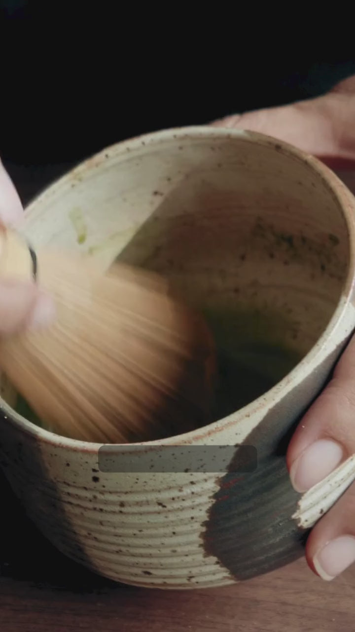 Load video: 4-Piece Matcha Tea Set - Authentic Bamboo Whisk &amp; Teaspoon