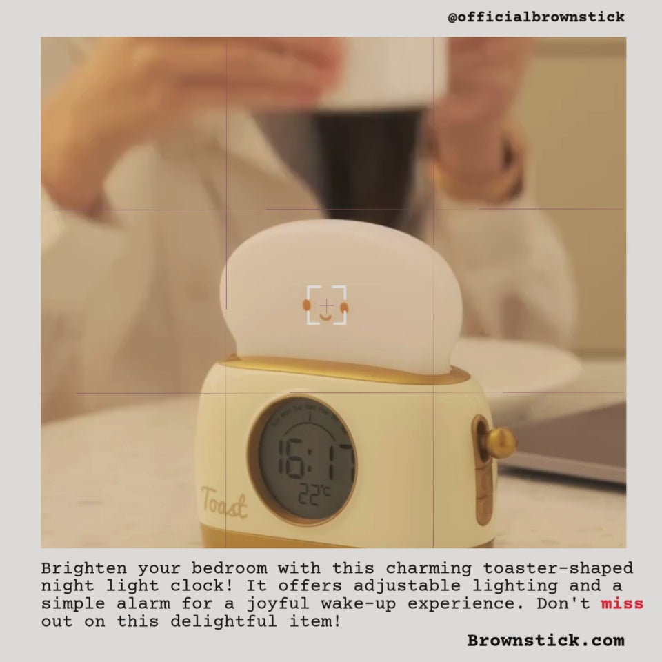 Cargar vídeo: Alarm Clock LED Night Light – Sleep Trainer with Temperature Display